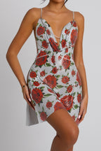 Flowering Girl Women Naomi Floral Chainmail Mini Dress