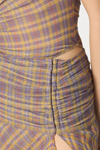 Flowering Girl Women One Shoulder Asymmetric Ruched Maxi Dress