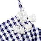 Flowering Girl Women Navy Gingham Taffeta Top