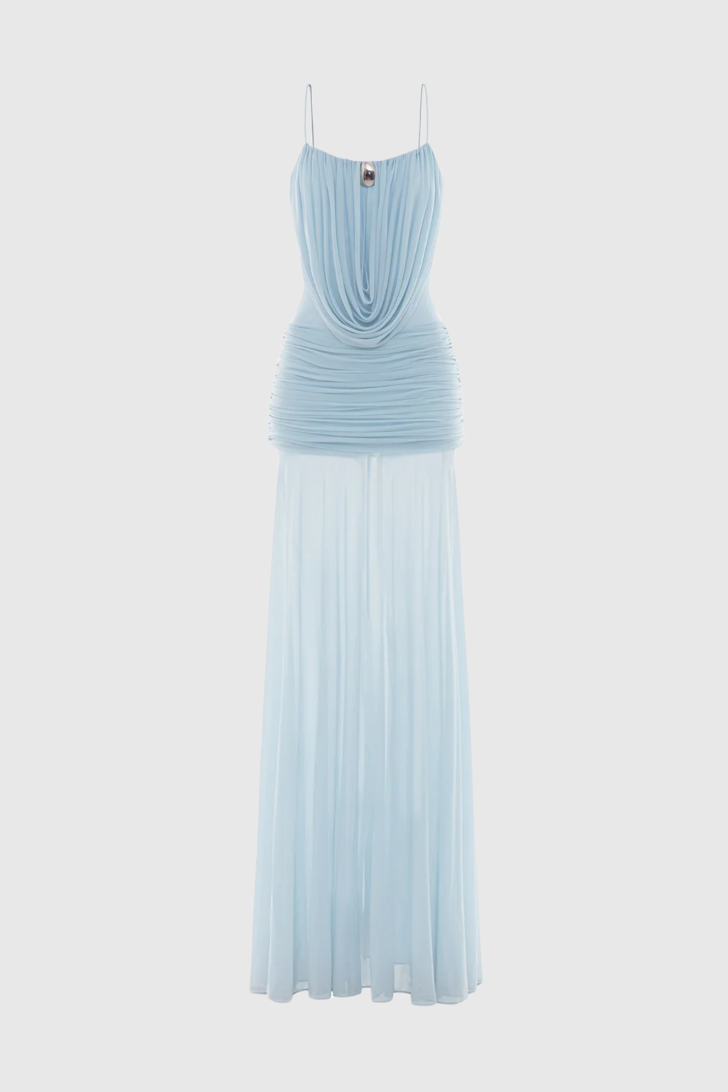 Flowering Girl Women Neraos Draped Ruched Maxi Dress - Blue