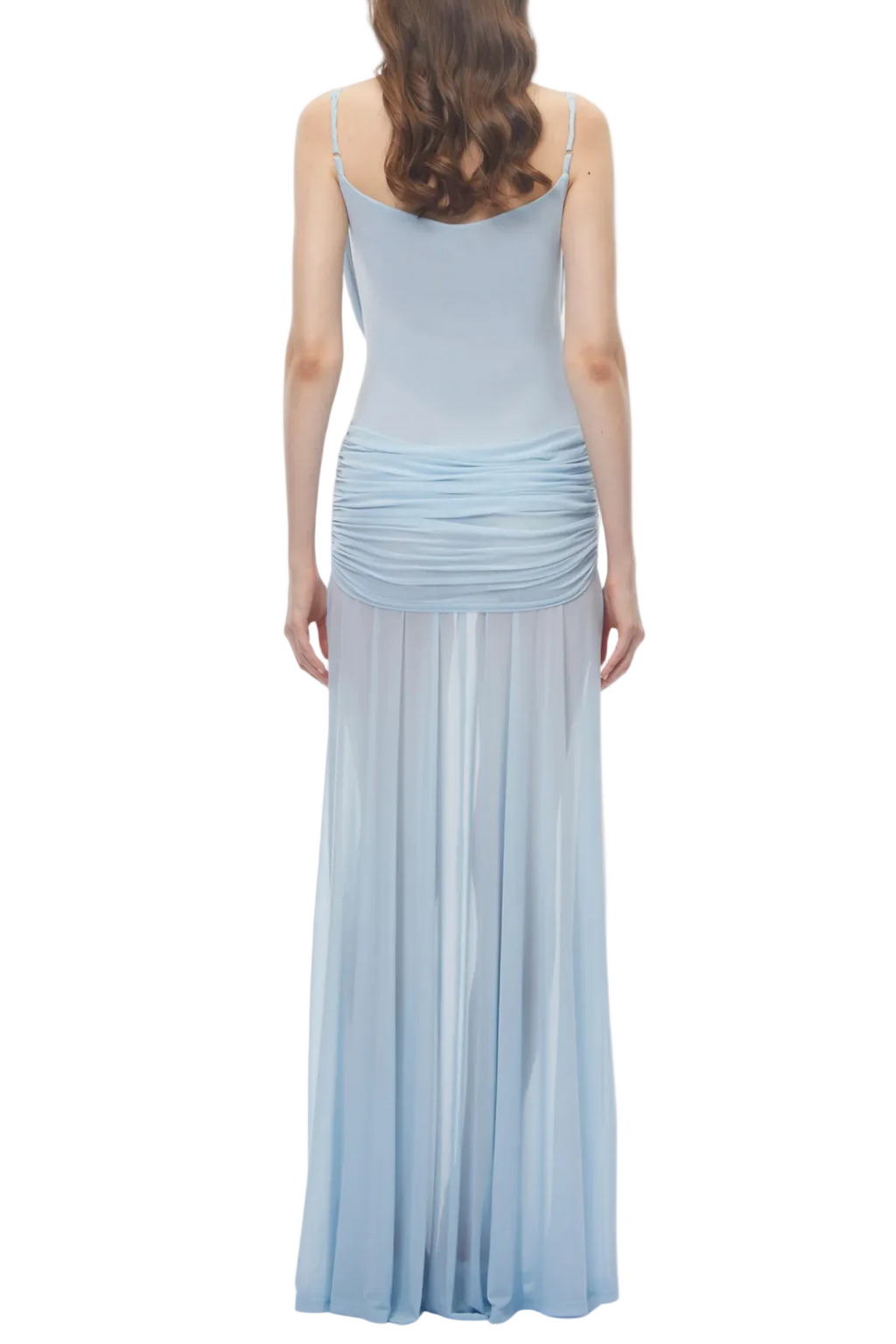 Flowering Girl Women Neraos Draped Ruched Maxi Dress - Blue