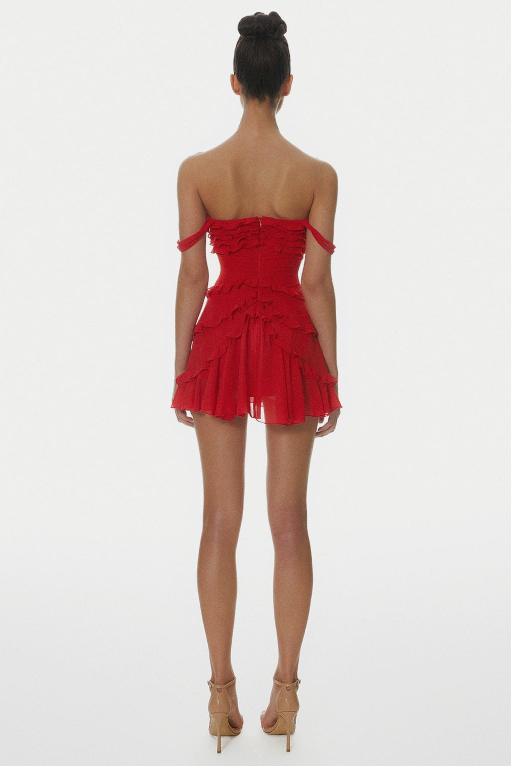 Nirva Off Shoulder Ruffle Mini Dress