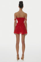 Nirva Off Shoulder Ruffle Mini Dress