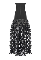 Flowering Girl Women Nodin Strapless Dot Mesh Maxi Dress - Black