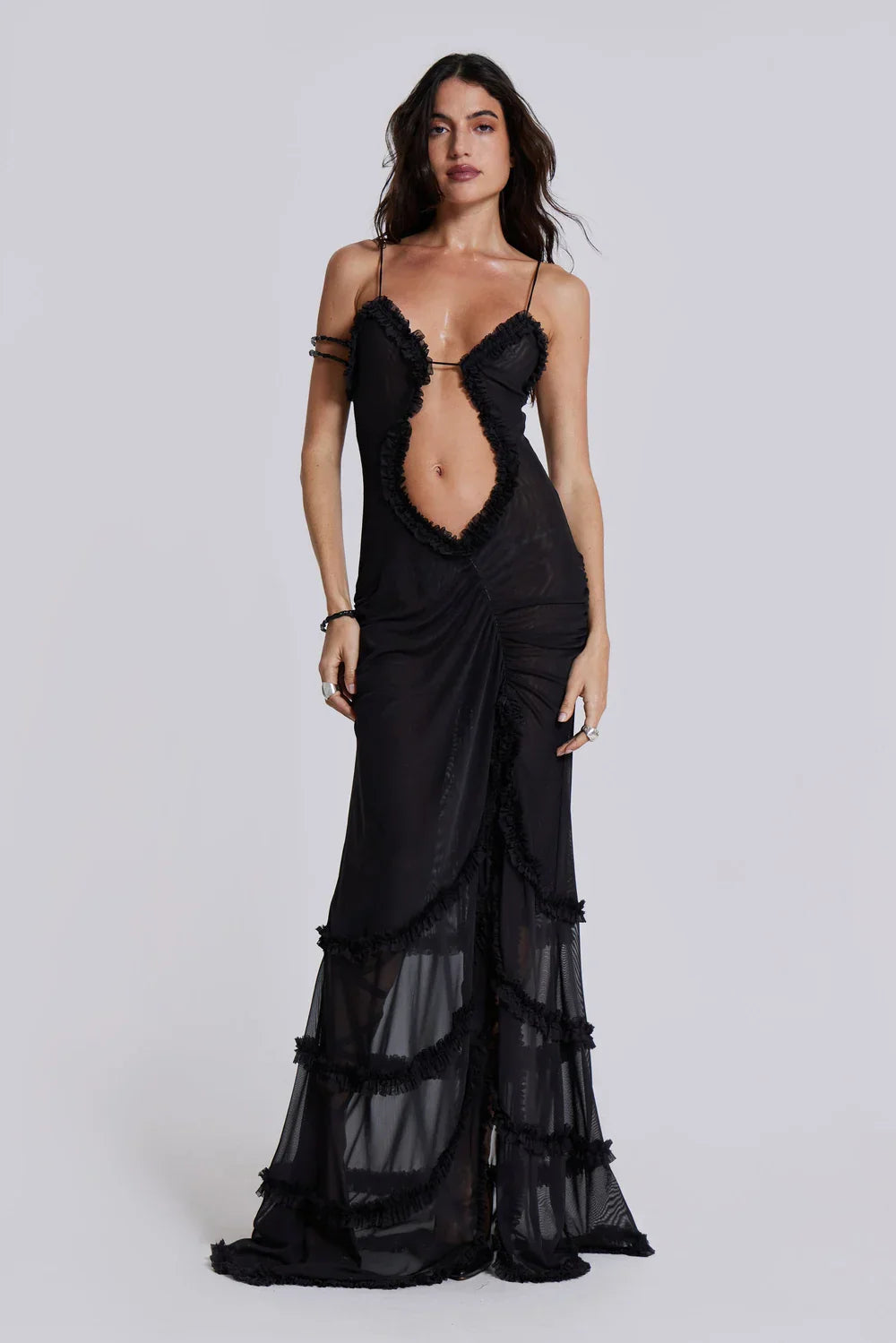 Flowering Girl Women Norah Printed Maxi Dress - Black