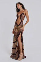 Flowering Girl Women Norah Printed Maxi Dress - Leopard