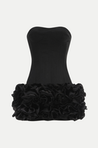 Flowering Girl Women Nuala Strapless Floral Mini Dress - Black