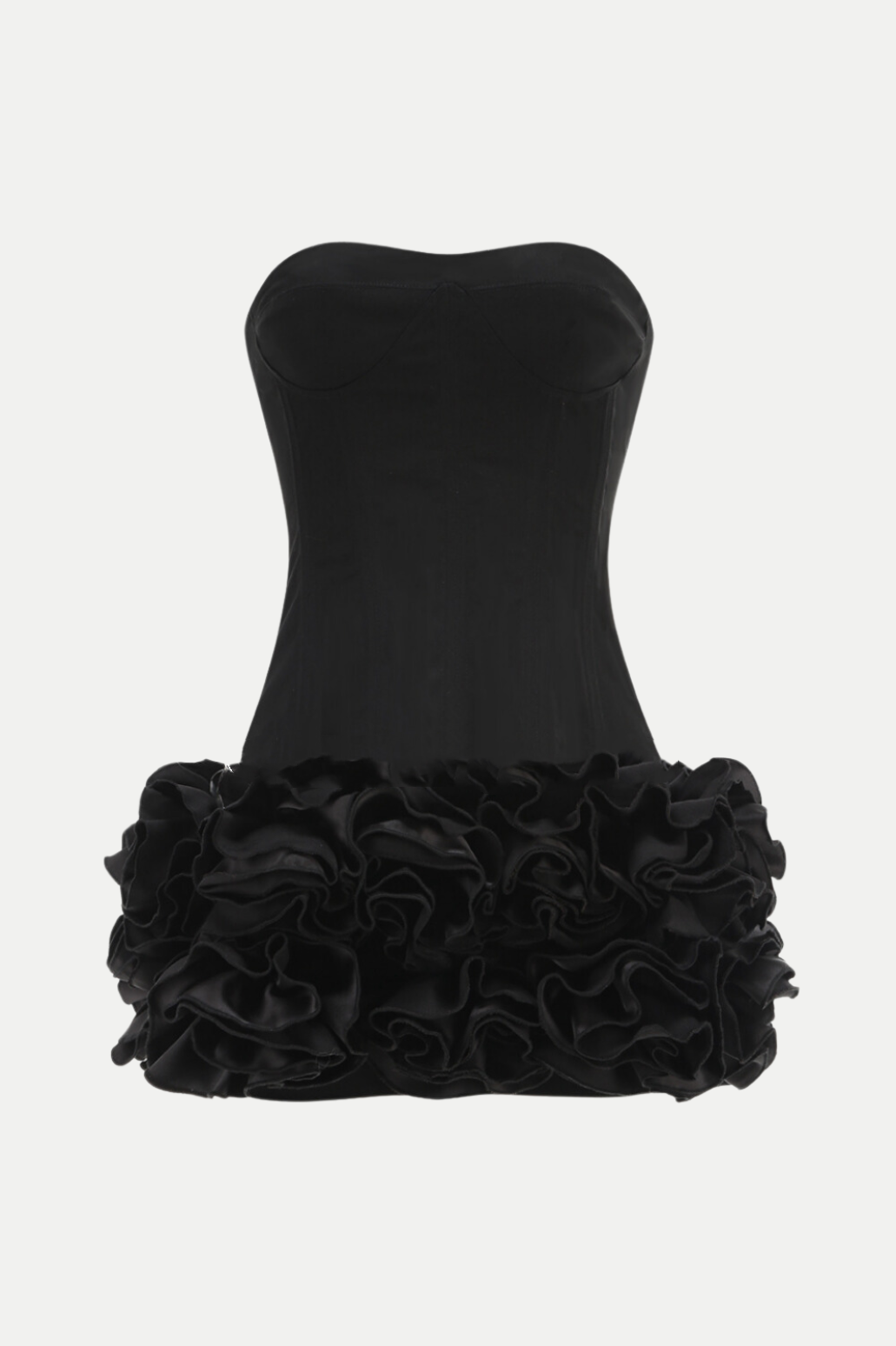 Flowering Girl Women Nuala Strapless Floral Mini Dress - Black
