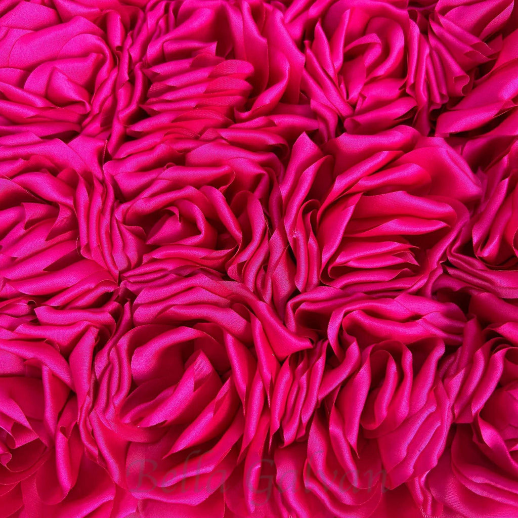 Flowering Girl Women flower bandage midi dress in hot pink