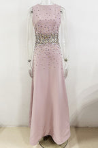 pink sleeveless vest maxi dress