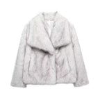 Flowering Girl Women modesty gradient fur coat