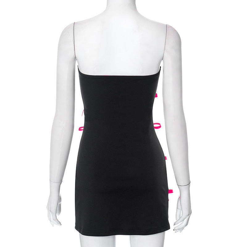 Flowering Girl Women Strapless Bow Mini Dress