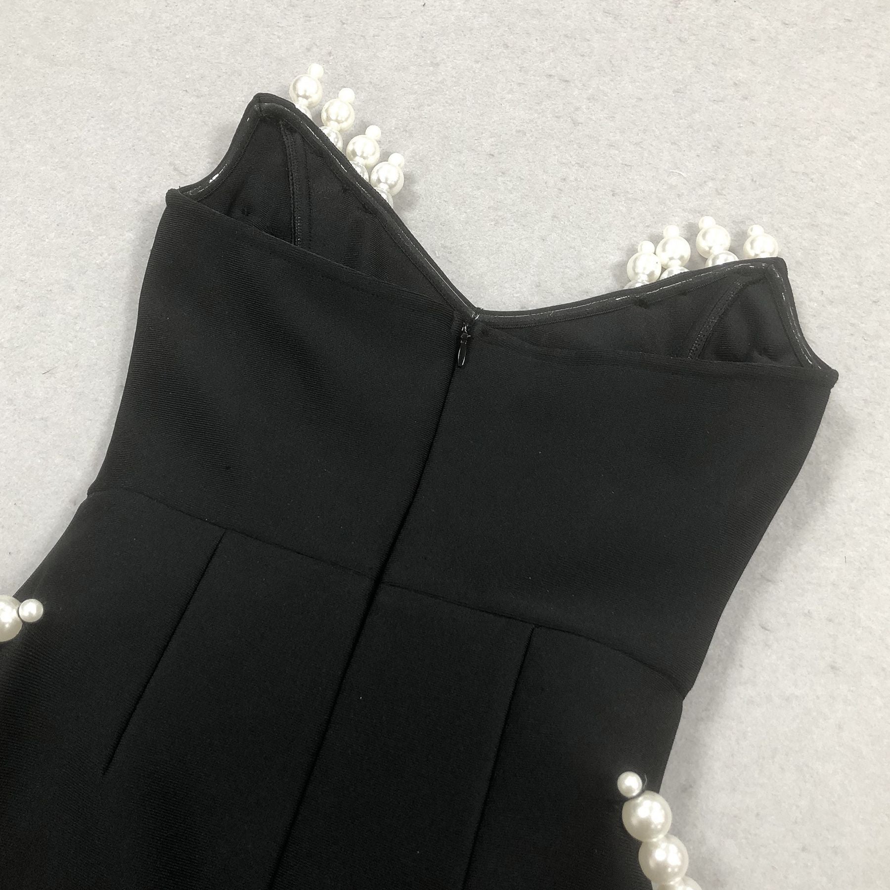 Flowering Girl Women tiffany Pearl Bandage Sleeveless Maxi Dress in black
