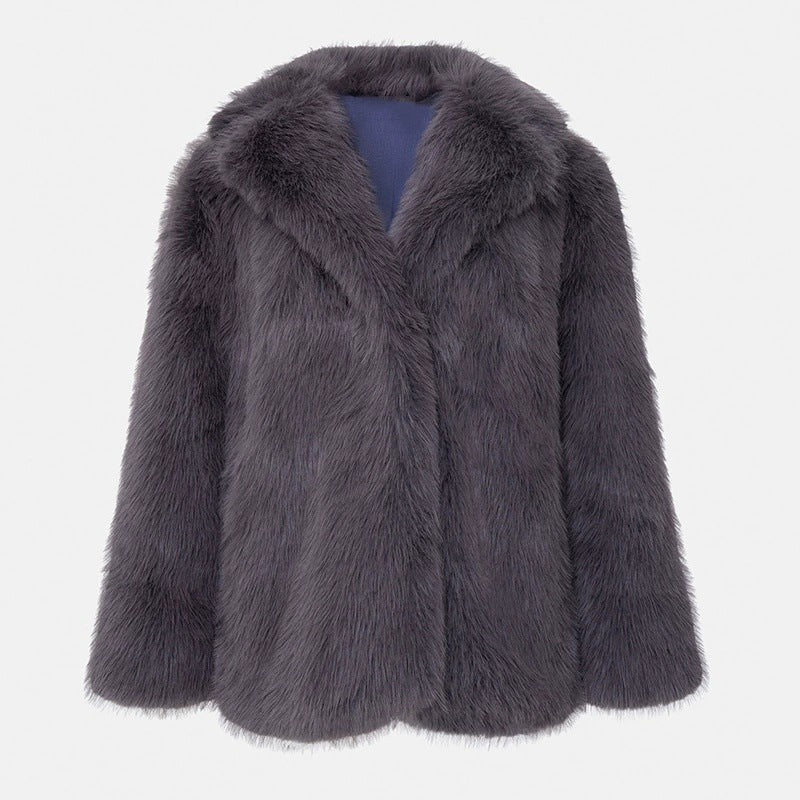 Flowering Girl Women imitation fox fur coat in winter