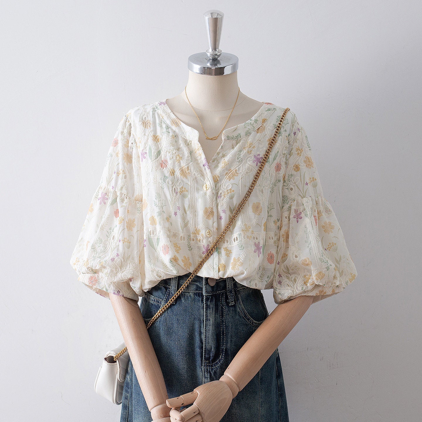 Flowering Girl Women Vintage High Waist Straight Cut Denim Midi Skirt Casual Loose Long Jean Skirt