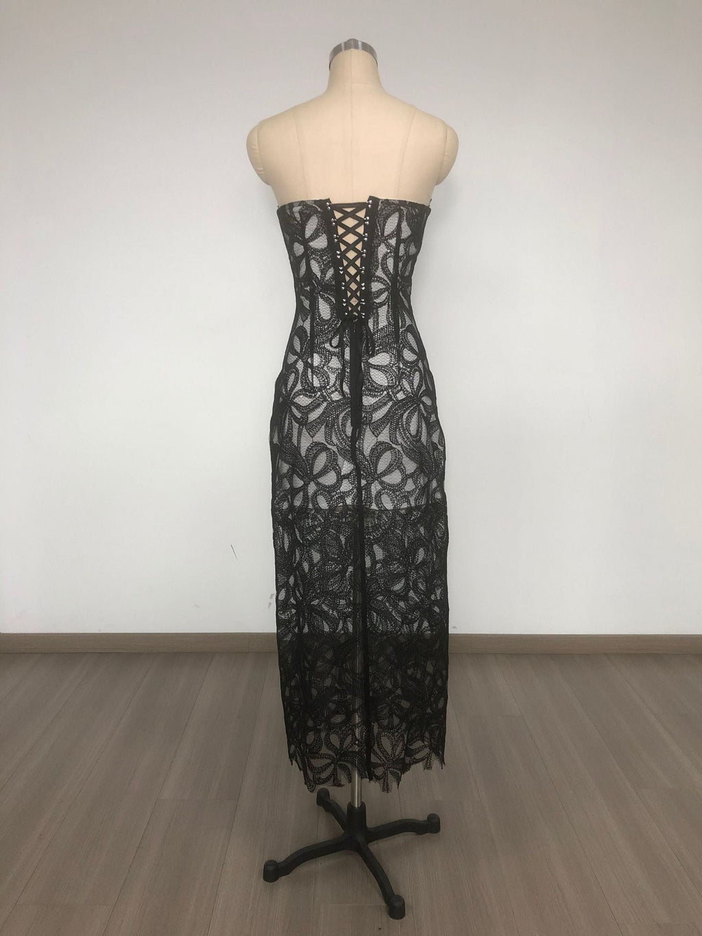 Flowering Girl Women Letitia Strapless Flower Embroidered Midi Dress