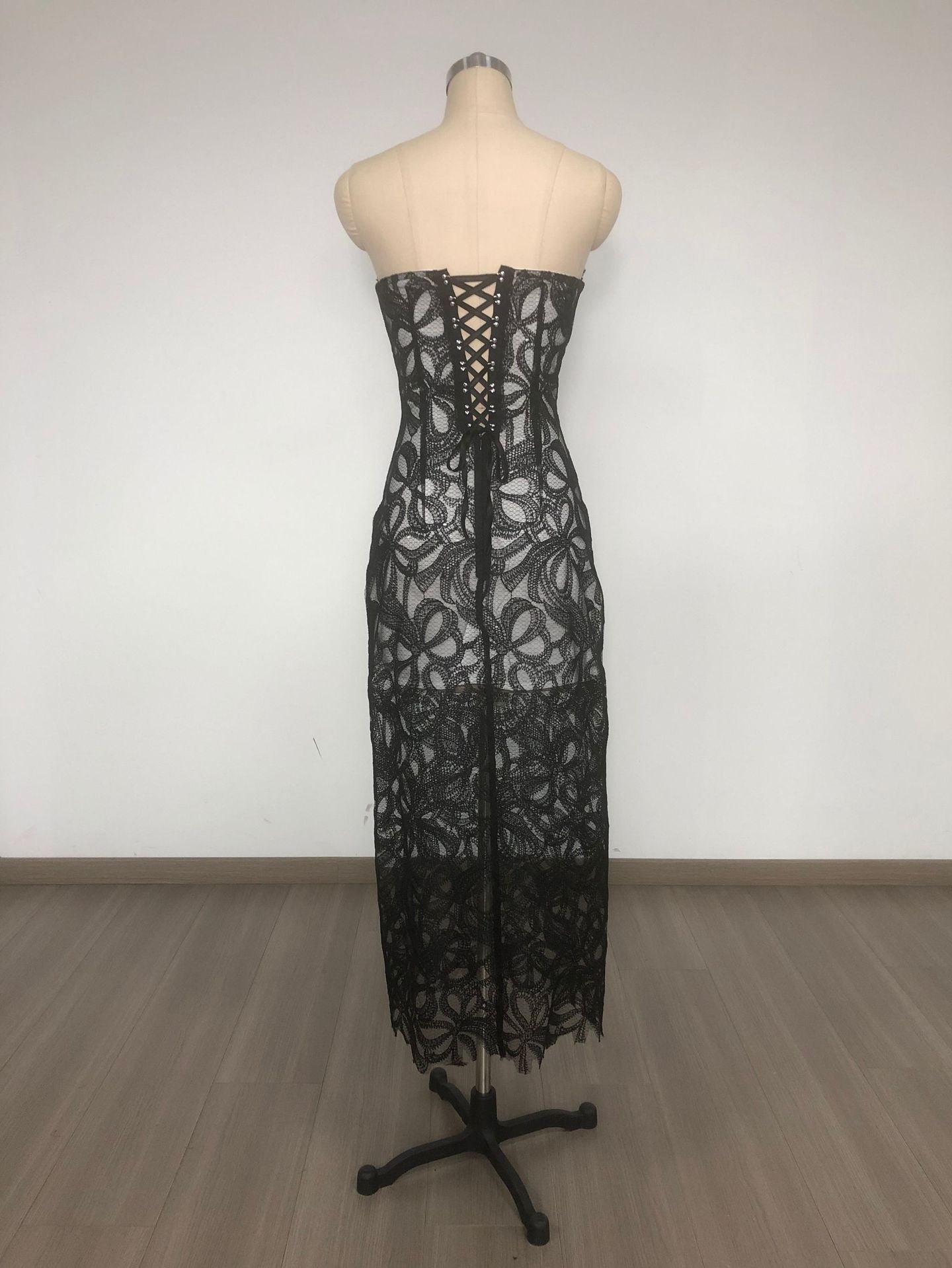 Flowering Girl Women Letitia Strapless Flower Embroidered Midi Dress
