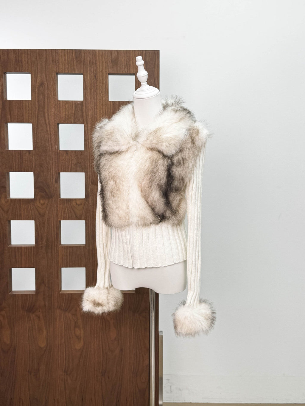 Geraldine Faux Fur Knit Coat
