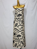 Tropical Leaf Print Strapless Maxi Dress