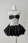 Bethari Strapless Corset Puffy Mini Dress