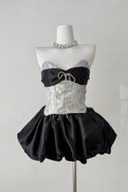 Bethari Strapless Corset Puffy Mini Dress