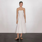 Flowering Girl Women white off-shoulder drape long slip dress
