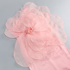 Flowering Girl Women Andrea Mesh Flower One Shoulder Midi Dress In Pink