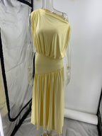 Flowering Girl Women yellow Off-the-Shoulder maxi Dress