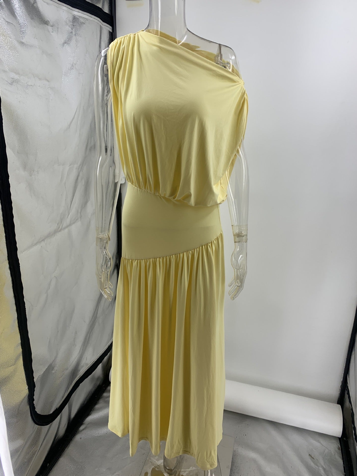 Flowering Girl Women yellow Off-the-Shoulder maxi Dress