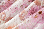 Flowering Girl Women chloe hollow out flower embroidery maxi dress in pink purple