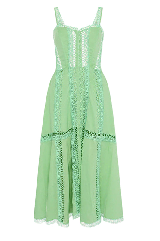 Flowering Girl Women Lillian Embroidered Hollow Tube Top Maxi Dress