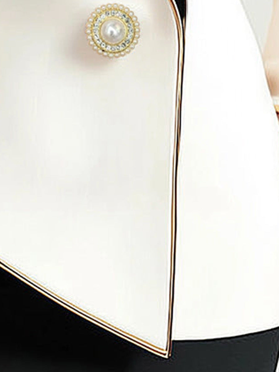 Irregular Long Sleeves Slim Suit Jacket