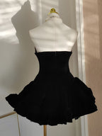 Evangeline Sequin Embellished Mini Dress In Black