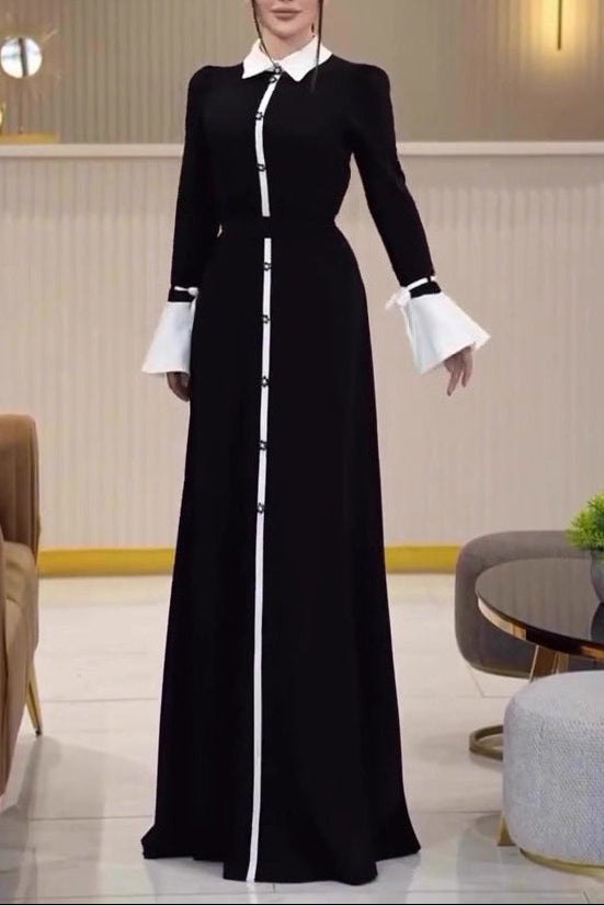 Flowering Girl Women carlin long-sleeved long skirt waist dress