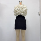 Flowering Girl Women Rosemary Ruffle Backless Mini Dress In Black