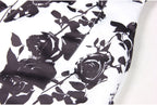 Flowering Girl Women Tabitha Two-Tone Floral-Print Leather Mini Dress