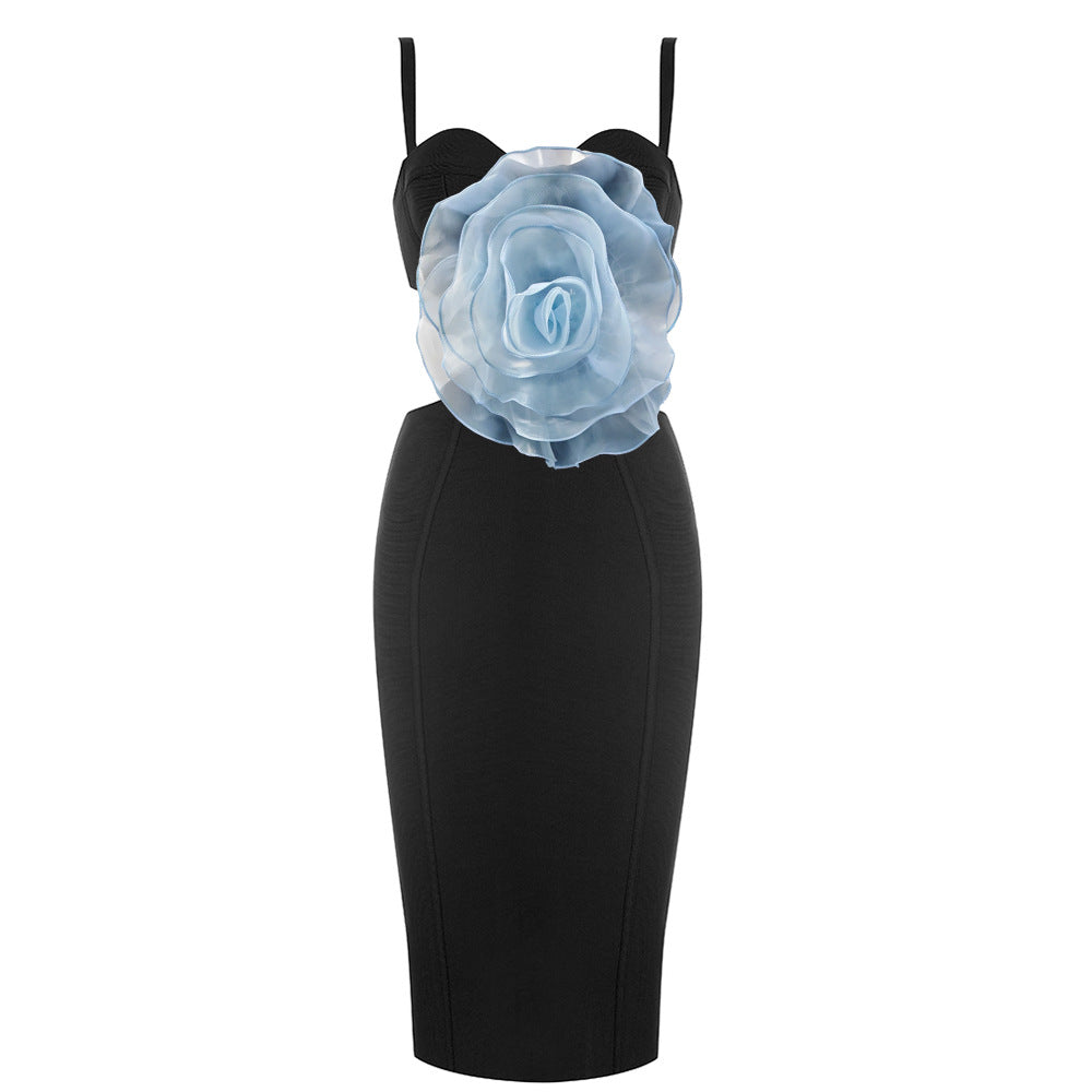 Flowering Girl Women Jacey Mesh Flower Bandage Midi Dress