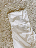 Crisscross Spaghetti Strap Ruched Split Maxi Dress