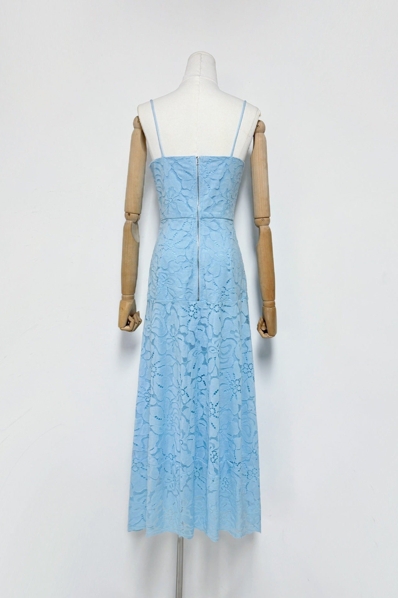 Flowering Girl Women Samantha Hollow Out Sleeveless Maxi Dress In Blue