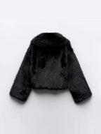 Flowering Girl Women fox fur imitation fur cropped jacket