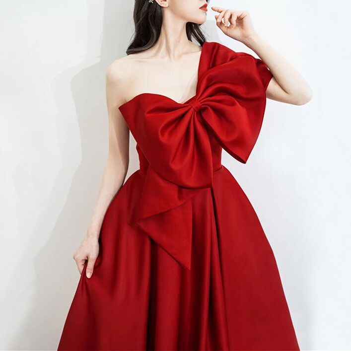 Dolores Oversized Bow Strapless Maxi Dress-Pink