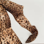 Edwina Long Sleeves Leopard Print Mini Dress In Brown