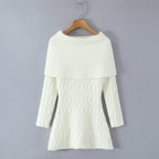 gwendolyn Off Shoulder Knit Mini Dress - White