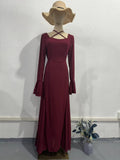 Flowering Girl Women Chiffon Gentle Ruffles Flowing Strappy maxi Dress