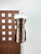 Flowering Girl Women Arlene Plush Cut Strapless Mini Dress In Black - Mink