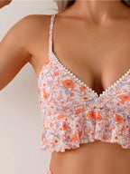 vicky floral print bikini two-piece set