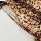 edwina Long Sleeves Leopard Print Mini Dress in brown