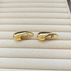 retro gold- red earring