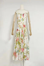 Flowering Girl Women Multicolor Floral Print Fauna Gazar Gown