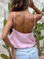 Flowering Girl Women cotton linen strap vest